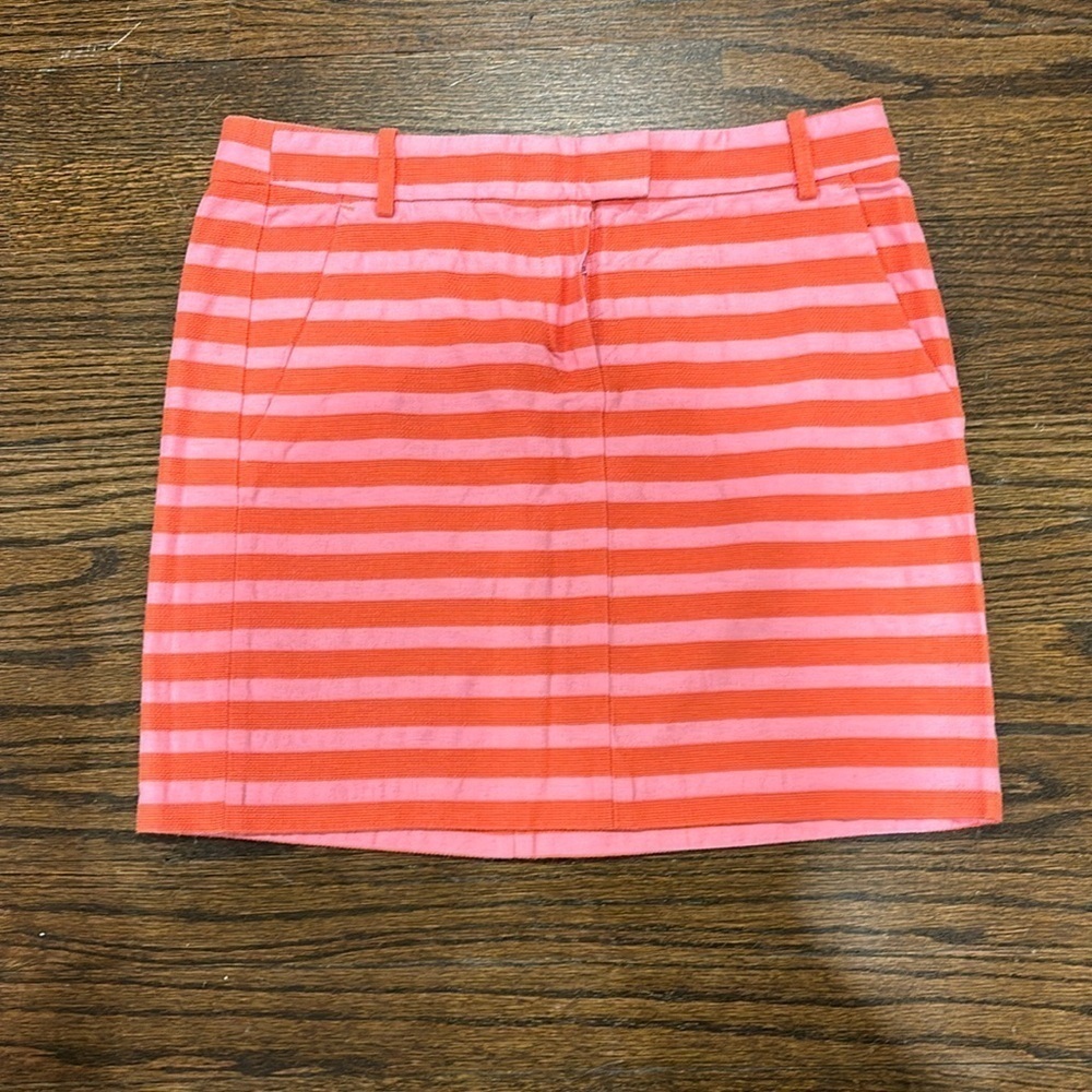 J. Crew stripped skirt pink and orange 🍊 size 2